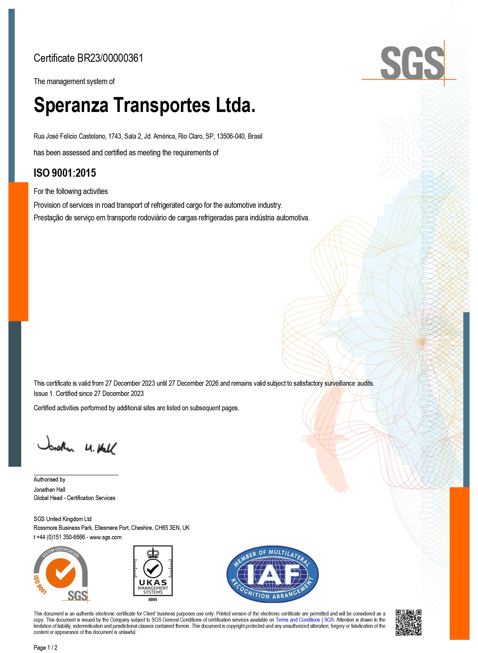 Certificado Genérico 1